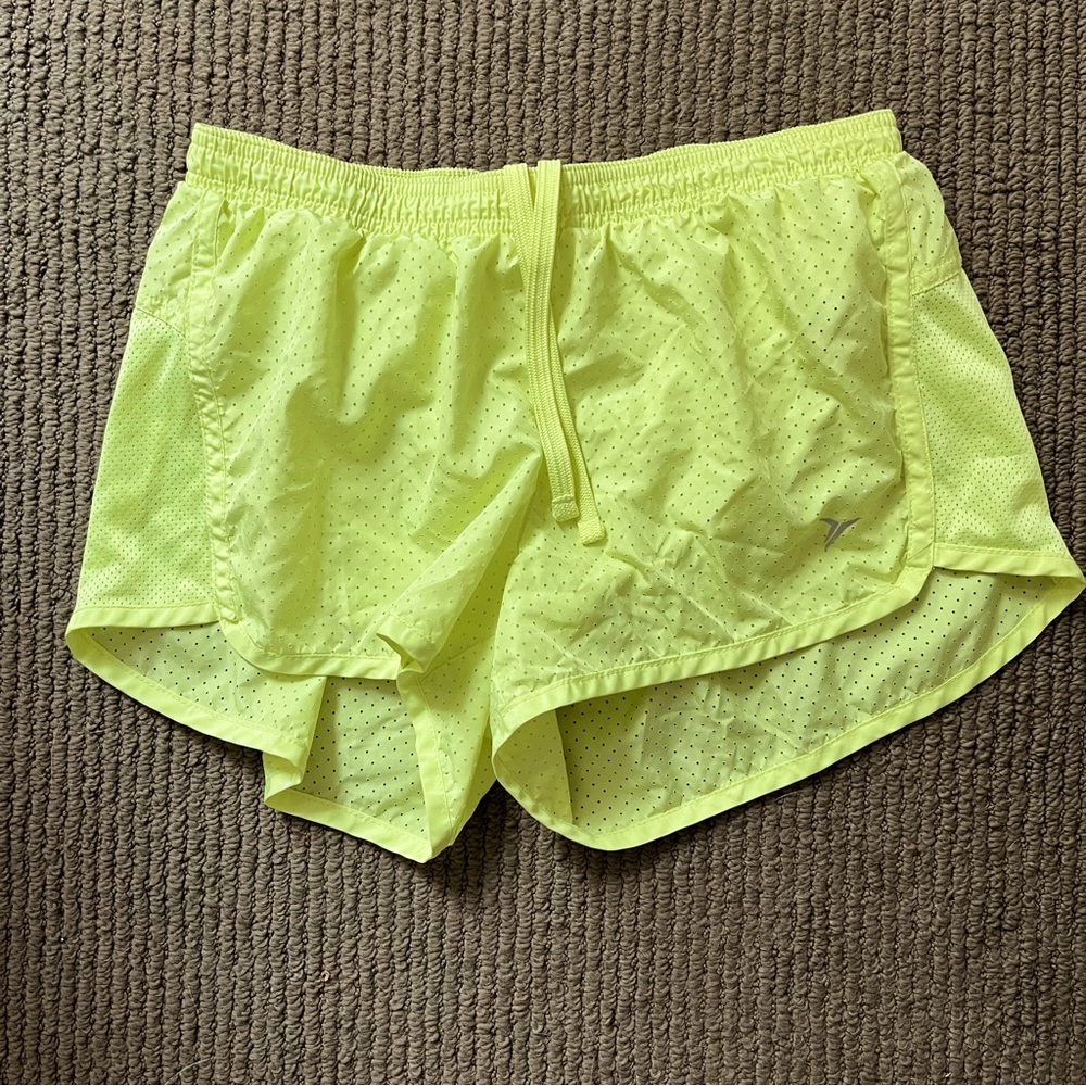 Neon Lime Green Women’s Running Shorts from Old Navy Active